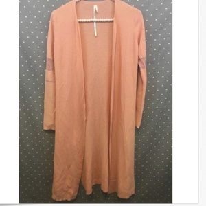 Max Studio Cardigan Sweater Pink Long Small